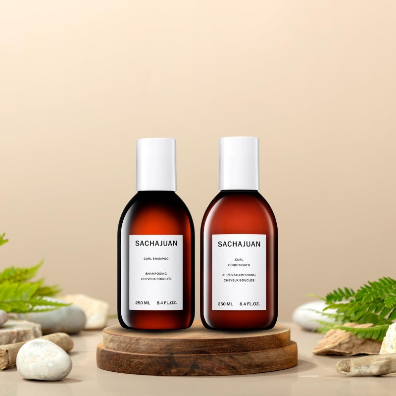 ساشاخوان مجموعة شامبو وبلسم ساشاجوان للشعر الكيرلي | تقنية حرير المحيط وبروتين القمح لتغذية وتحديد ونعومة تجعيدات الشعر | إصلاح ولمعان والتحكم في التجعد | نباتي وخالٍ من البارابين | عبوة من قطعتين (240 مل) - Image 3